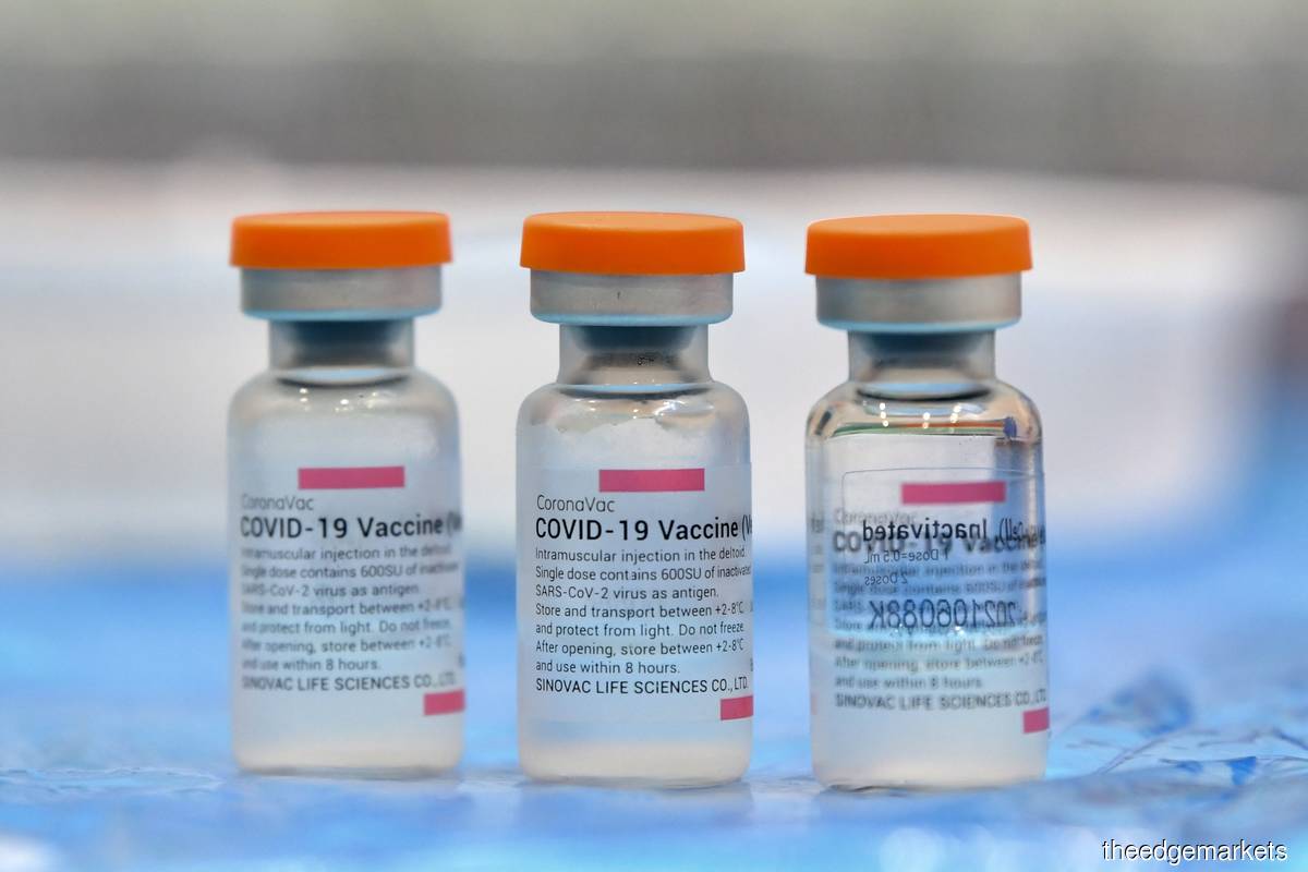 The Sinovac Covid-19 vaccine. (Photo by Sam Fong/The Edge)